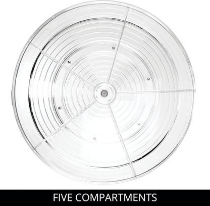 Recycled Plastic Lazy Susan Turntable Organizer Pantry, Bathroom, General Storage and More, The Linus Collection, 11.5", Clear