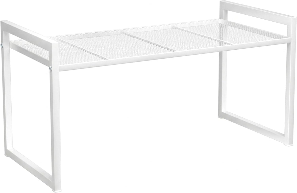 Stackable Kitchen Cabinet Organizer Shelves Pantry Rack Set of 2 | Holds Up to 44 Lbs Per Shelf, Easy 3-minute assembly with included hardware and wrench, Organize all around home, RV and more