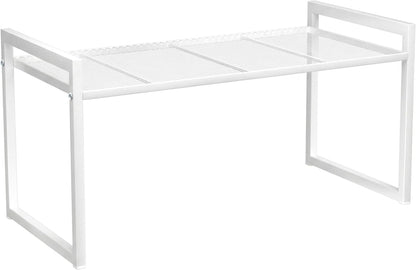 Stackable Kitchen Cabinet Organizer Shelves Pantry Rack Set of 2 | Holds Up to 44 Lbs Per Shelf, Easy 3-minute assembly with included hardware and wrench, Organize all around home, RV and more