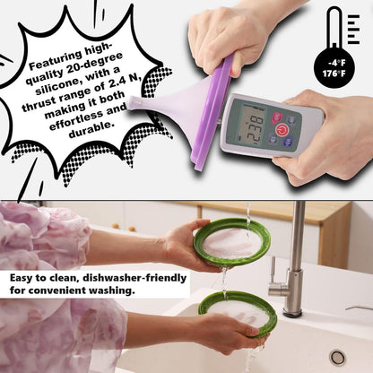 Silicone Food Storage Containers, 4Pcs Avocado Saver Produce Holder | Keep avocados fresh! Reusable Onion Storage for tomato, lemons, garlic & potato. Fresh fruit fridge organizers.