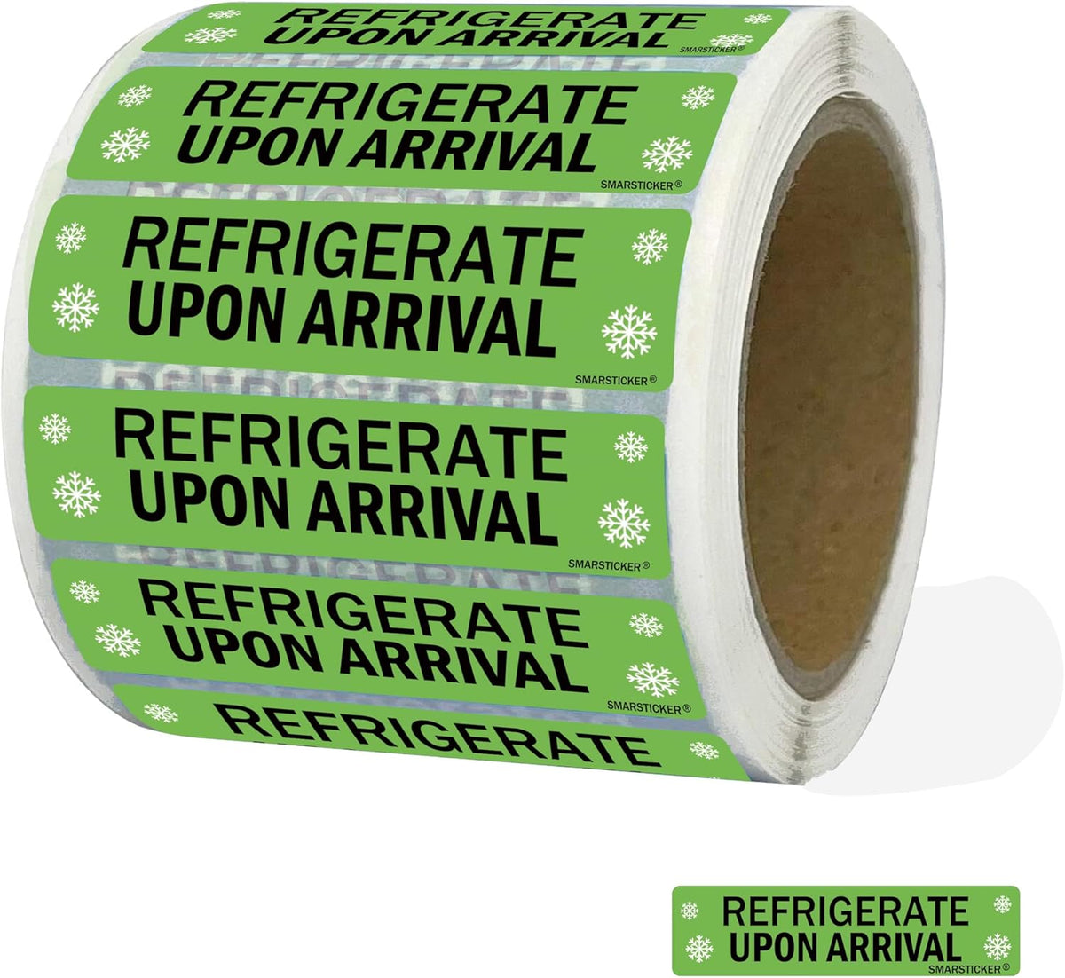 Refrigerate Upon Arrival Stickers Keep Refrigerated Food Packaging Warning Shipping Labels Keep Cold Food Service Pharmacy Stickers for Pharmacy Drug Stores (Green)