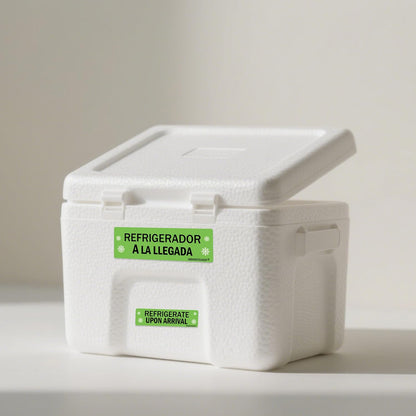 Refrigerate Upon Arrival Stickers Keep Refrigerated Food Packaging Warning Shipping Labels Keep Cold Food Service Pharmacy Stickers for Pharmacy Drug Stores (Green)