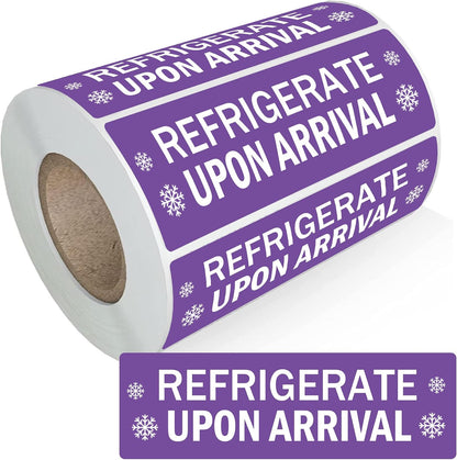 Refrigerate Upon Arrival Stickers Keep Refrigerated Food Packaging Warning Shipping Labels Keep Cold Food Service Pharmacy Stickers for Pharmacy Drug Stores (Green)