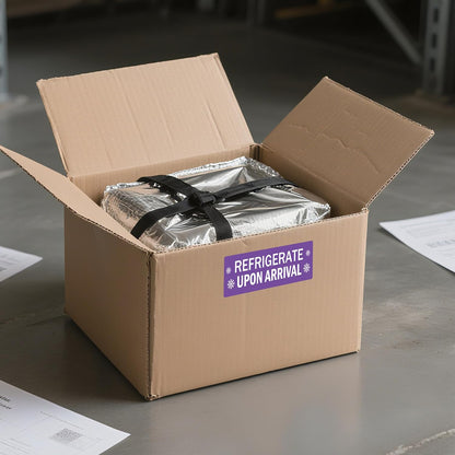 Refrigerate Upon Arrival Stickers Keep Refrigerated Food Packaging Warning Shipping Labels Keep Cold Food Service Pharmacy Stickers for Pharmacy Drug Stores (Green)