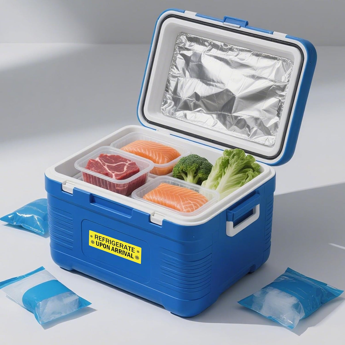 Refrigerate Upon Arrival Stickers Keep Refrigerated Food Packaging Warning Shipping Labels Keep Cold Food Service Pharmacy Stickers for Pharmacy Drug Stores (Green)