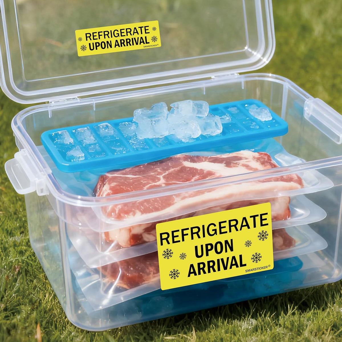 Refrigerate Upon Arrival Stickers Keep Refrigerated Food Packaging Warning Shipping Labels Keep Cold Food Service Pharmacy Stickers for Pharmacy Drug Stores (Green)