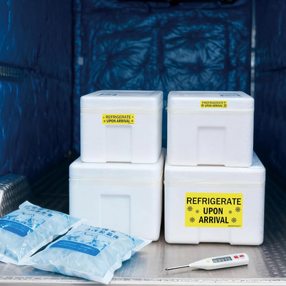 Refrigerate Upon Arrival Stickers Keep Refrigerated Food Packaging Warning Shipping Labels Keep Cold Food Service Pharmacy Stickers for Pharmacy Drug Stores (Green)