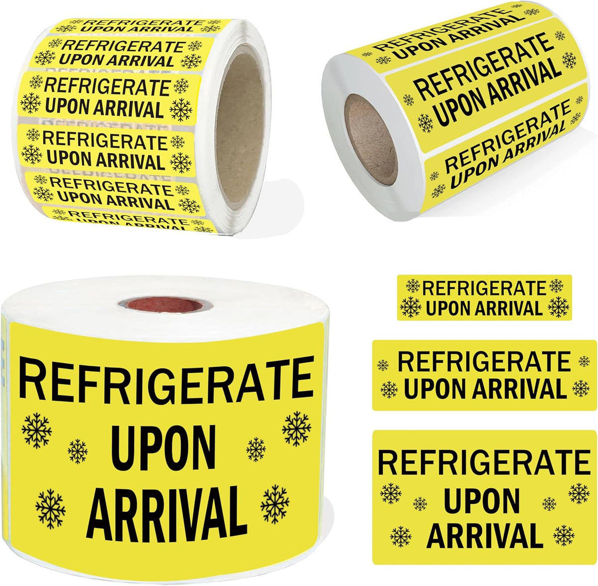 Refrigerate Upon Arrival Stickers Keep Refrigerated Food Packaging Warning Shipping Labels Keep Cold Food Service Pharmacy Stickers for Pharmacy Drug Stores (Green)