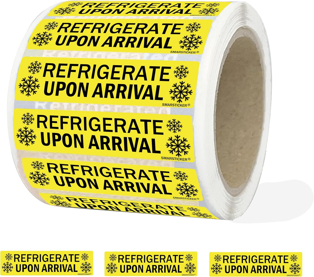 Refrigerate Upon Arrival Stickers Keep Refrigerated Food Packaging Warning Shipping Labels Keep Cold Food Service Pharmacy Stickers for Pharmacy Drug Stores (Green)