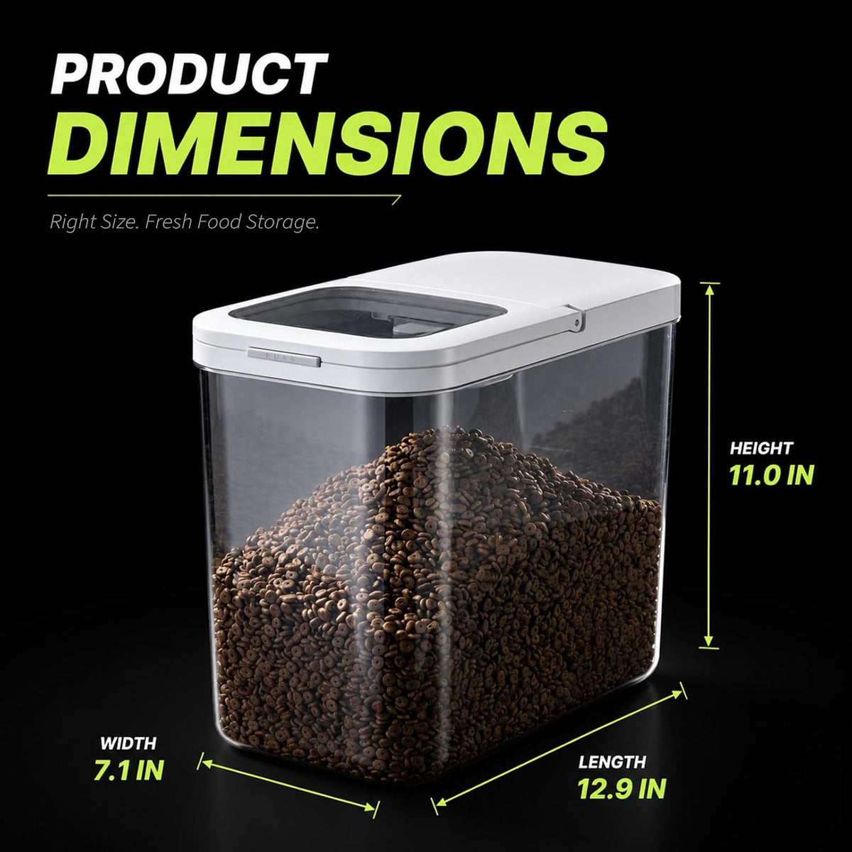 Dog Food Storage Container 10 Lbs | Pet Food Storage Containers With Lids & Scooper BPA Free Airtight Storage Containers Store Dry Food For Kitchen Pantry