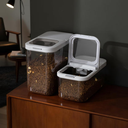 Dog Food Storage Container 10 Lbs | Pet Food Storage Containers With Lids & Scooper BPA Free Airtight Storage Containers Store Dry Food For Kitchen Pantry
