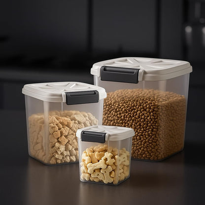 Dog Food Storage Container 10 Lbs | Pet Food Storage Containers With Lids & Scooper BPA Free Airtight Storage Containers Store Dry Food For Kitchen Pantry