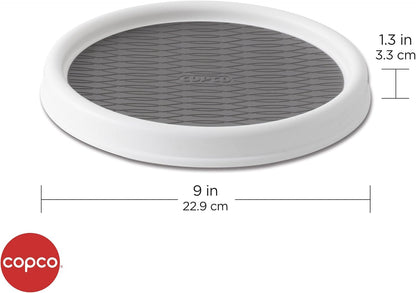 18 Inch Lazy Susan Turntable Organizer - Nonslip Rotating Cabinet Organizer for Kitchen Pantry, Under Sink, Countertop Storage, Rimmed Edge, Wipe Clean