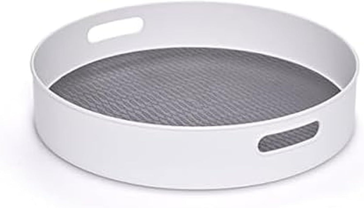 18 Inch Lazy Susan Turntable Organizer - Nonslip Rotating Cabinet Organizer for Kitchen Pantry, Under Sink, Countertop Storage, Rimmed Edge, Wipe Clean