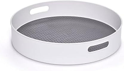 18 Inch Lazy Susan Turntable Organizer - Nonslip Rotating Cabinet Organizer for Kitchen Pantry, Under Sink, Countertop Storage, Rimmed Edge, Wipe Clean