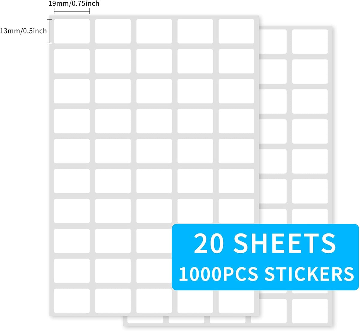 2×3 Inch Removable Blank Freezer Labels,Water/Oil/Tear Resistant/Ink Won't Smudge No Residue (120pcs,1 Bag)