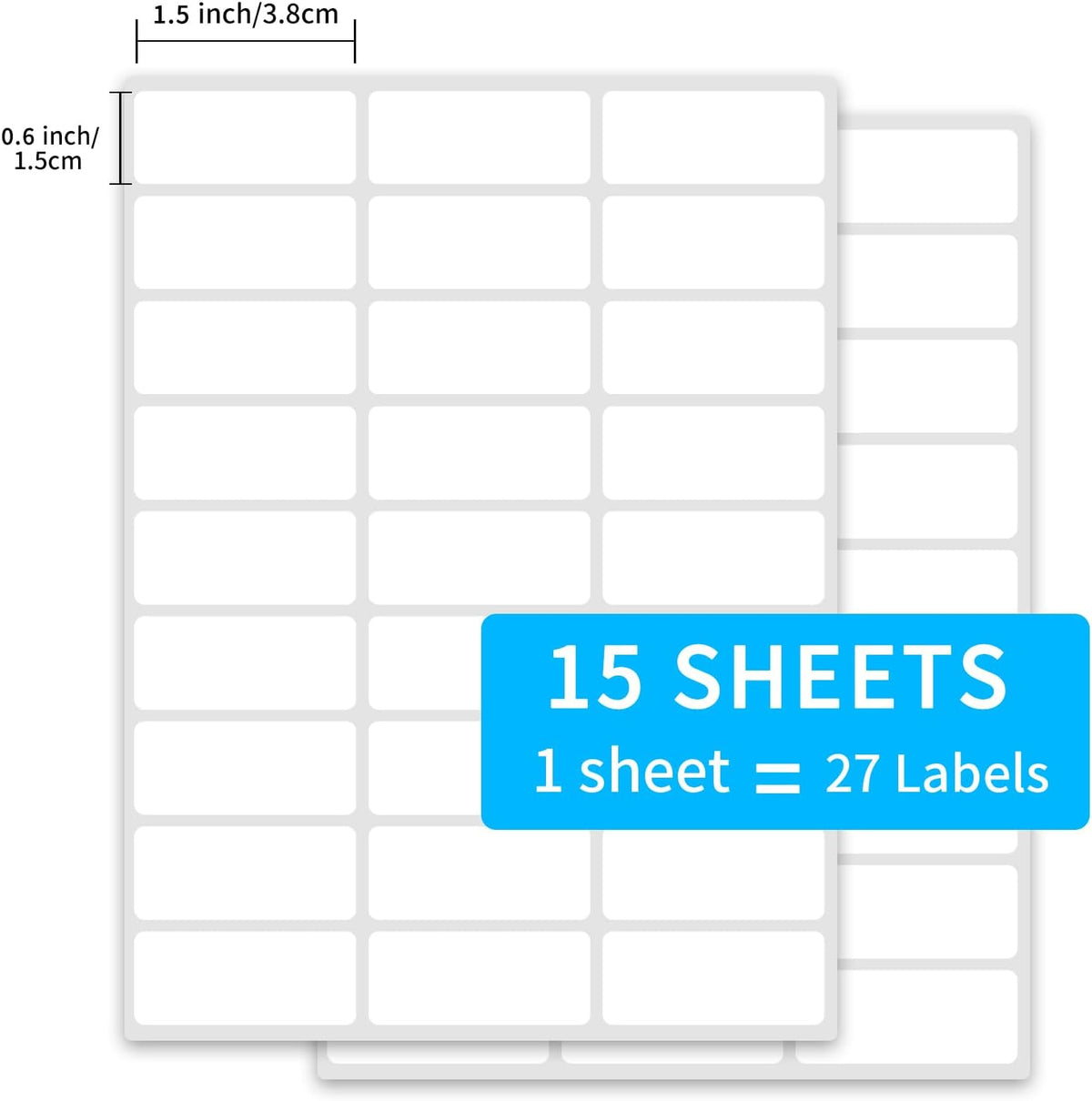 2×3 Inch Removable Blank Freezer Labels,Water/Oil/Tear Resistant/Ink Won't Smudge No Residue (120pcs,1 Bag)