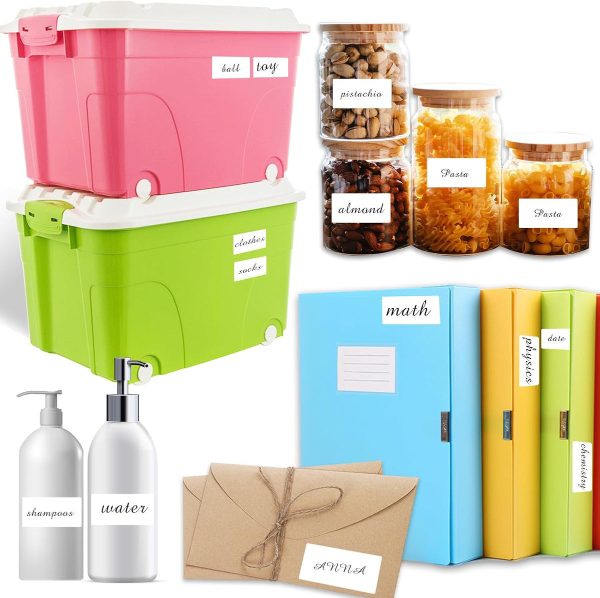 2×3 Inch Removable Blank Freezer Labels,Water/Oil/Tear Resistant/Ink Won't Smudge No Residue (120pcs,1 Bag)