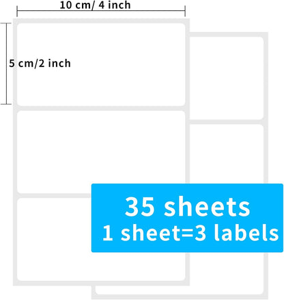 2×3 Inch Removable Blank Freezer Labels,Water/Oil/Tear Resistant/Ink Won't Smudge No Residue (120pcs,1 Bag)