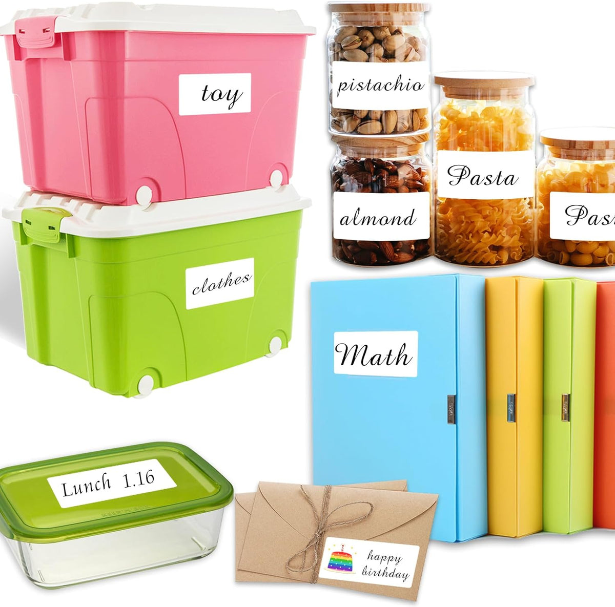 2×3 Inch Removable Blank Freezer Labels,Water/Oil/Tear Resistant/Ink Won't Smudge No Residue (120pcs,1 Bag)