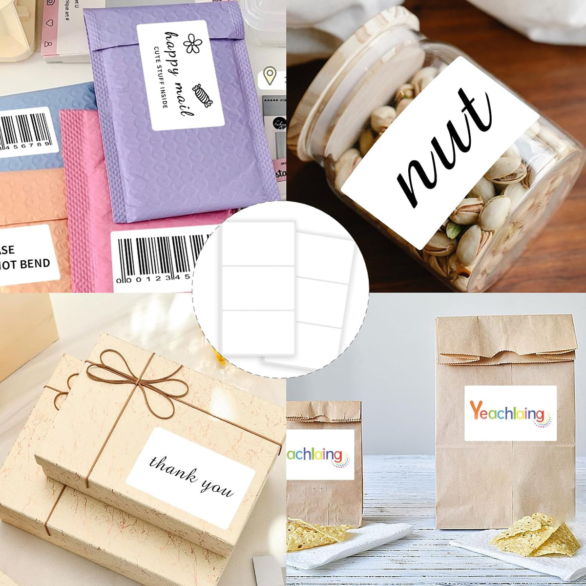 2×3 Inch Removable Blank Freezer Labels,Water/Oil/Tear Resistant/Ink Won't Smudge No Residue (120pcs,1 Bag)