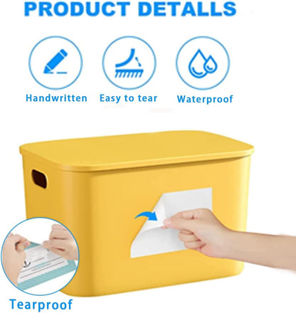 2×3 Inch Removable Blank Freezer Labels,Water/Oil/Tear Resistant/Ink Won't Smudge No Residue (120pcs,1 Bag)