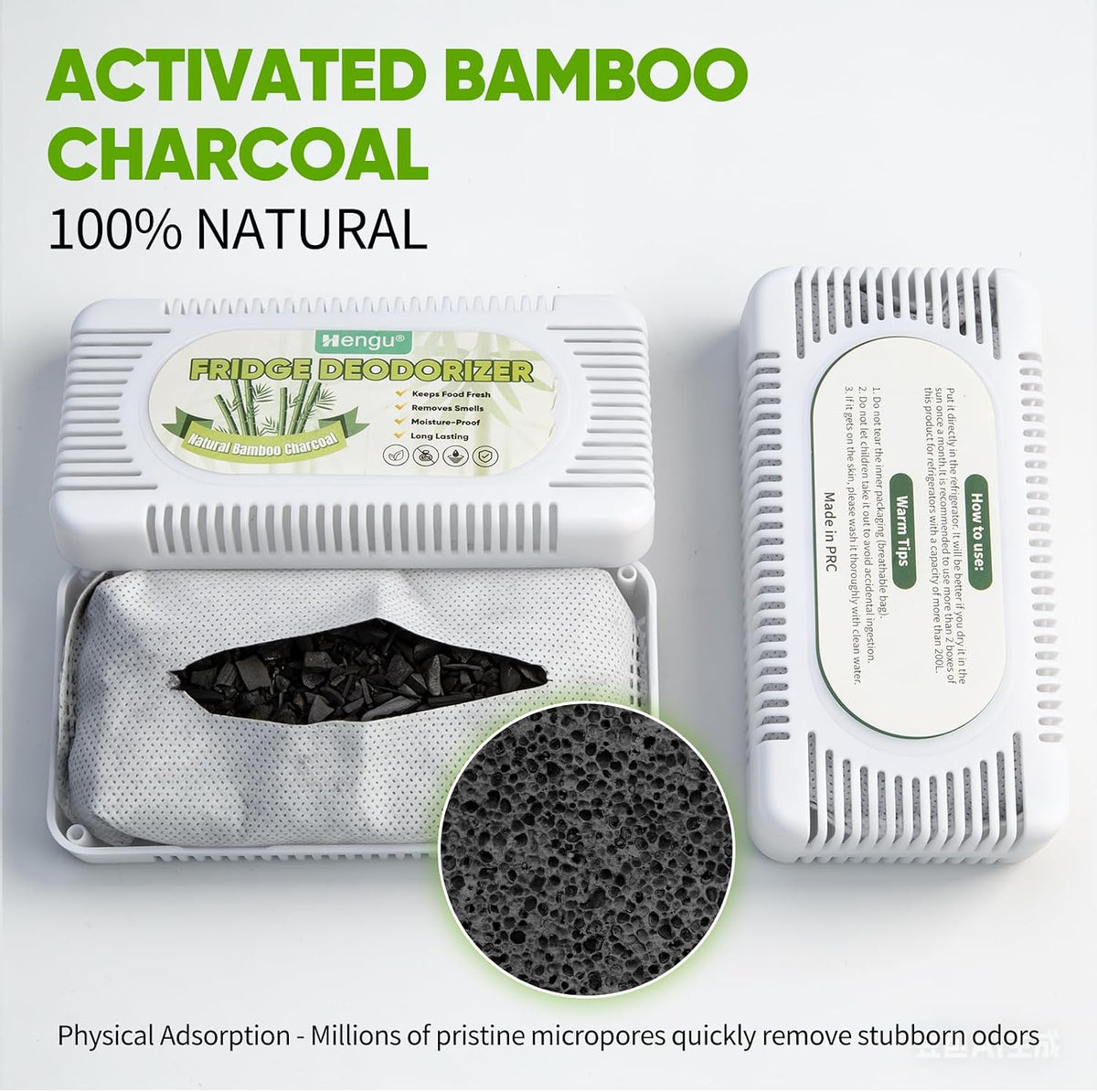 Fridge Deodorizer 6 Pack Activated Charcoal Refrigerator Deodorizer