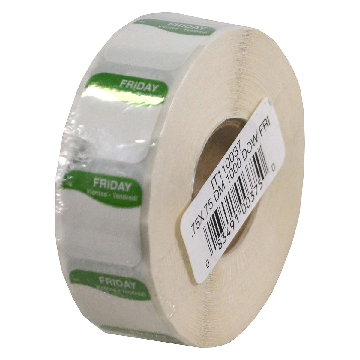 I132152 Day of The Week 3/4" Square Dissolvable Labels, Monday-Sunday, Label Dispenser Included (7,000 Labels)