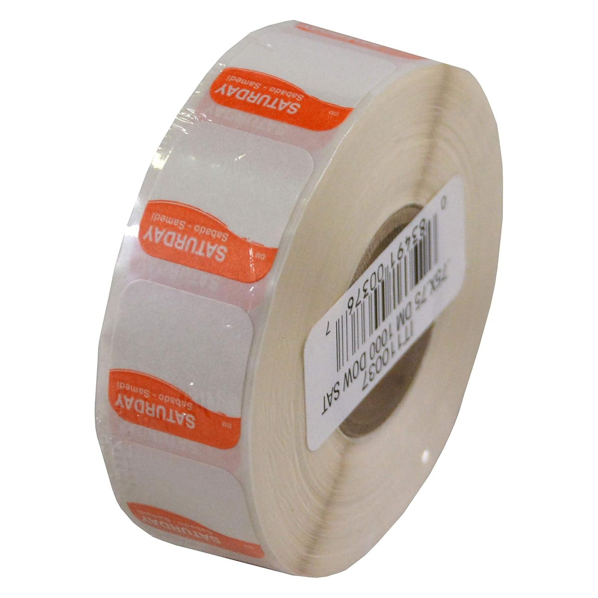 I132152 Day of The Week 3/4" Square Dissolvable Labels, Monday-Sunday, Label Dispenser Included (7,000 Labels)