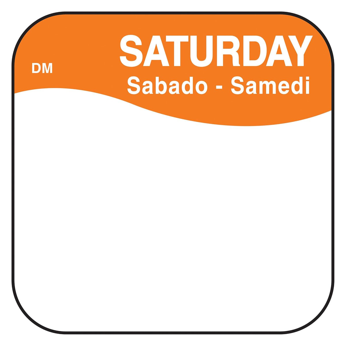 I132152 Day of The Week 3/4" Square Dissolvable Labels, Monday-Sunday, Label Dispenser Included (7,000 Labels)