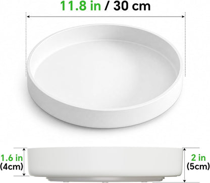 11.8" Lazy Susan for Refrigerator, Lazy Susan Spice Rack | 360° Rotating, Non-Slip Base, 2in Raised Edge, for Kitchen, Pantry & Refrigerator