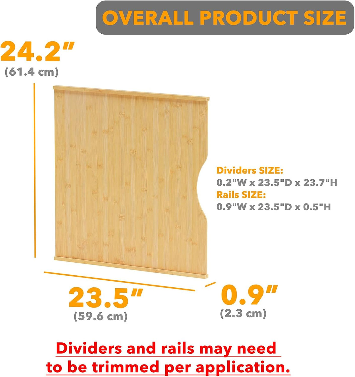 Tray Dividers for Cabinets, Pressboard Kitchen Cookie Baking Sheet Organizer for Cabinet, Vertical Pan and Trays Organizers for Pantry Storage