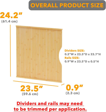 Tray Dividers for Cabinets, Pressboard Kitchen Cookie Baking Sheet Organizer for Cabinet, Vertical Pan and Trays Organizers for Pantry Storage