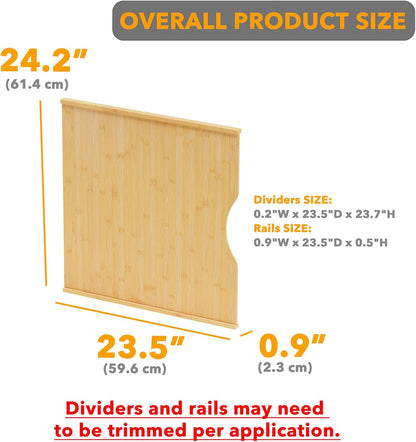 Tray Dividers for Cabinets, Pressboard Kitchen Cookie Baking Sheet Organizer for Cabinet, Vertical Pan and Trays Organizers for Pantry Storage