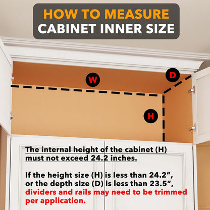 Tray Dividers for Cabinets, Pressboard Kitchen Cookie Baking Sheet Organizer for Cabinet, Vertical Pan and Trays Organizers for Pantry Storage