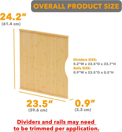 Tray Dividers for Cabinets, Pressboard Kitchen Cookie Baking Sheet Organizer for Cabinet, Vertical Pan and Trays Organizers for Pantry Storage