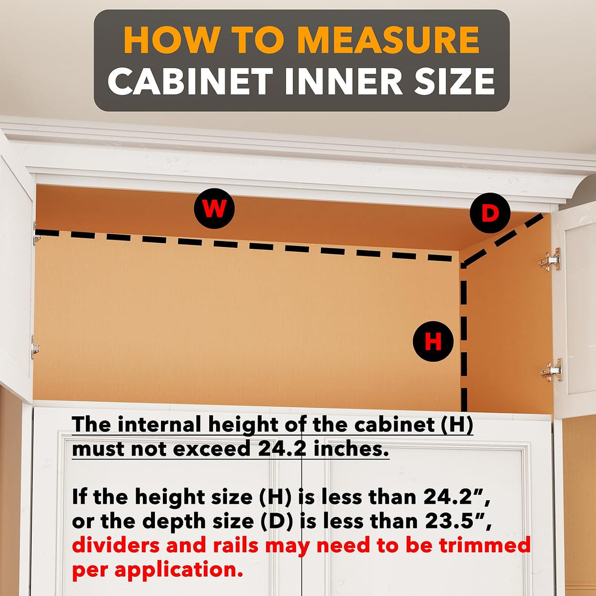 Tray Dividers for Cabinets, Pressboard Kitchen Cookie Baking Sheet Organizer for Cabinet, Vertical Pan and Trays Organizers for Pantry Storage