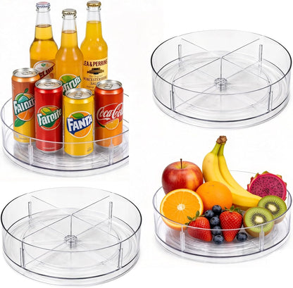 Lazy Susan Organizer, 10.5 Inch Turntable Organizer with Non-Skid Base, Lazy Susan Organizer for Cabinet, Kitchen Countertop, Pantry, Refrigerator and Bathroom Storage (11.5)