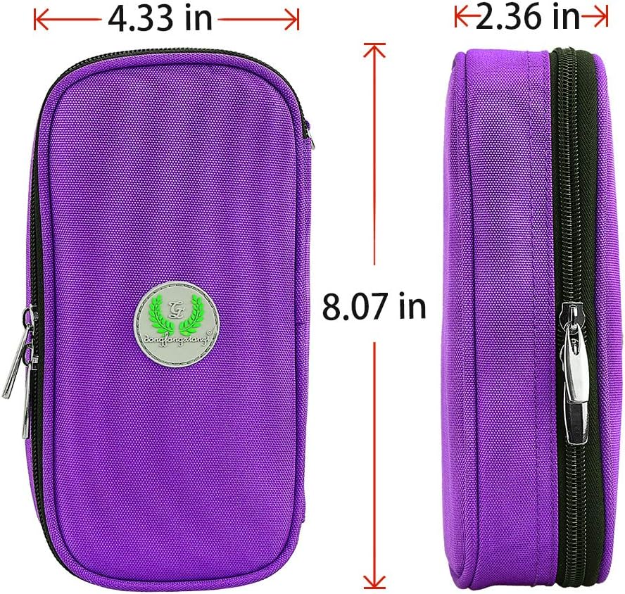Insulin Vials Cooler Travel Case - TSA Approved Diabetic Med & peptide Vial Cooling Bag with Protective Ice Brick, Refrigerated Diabetes Supplies Organizer, Small Bottle Carrying Storage