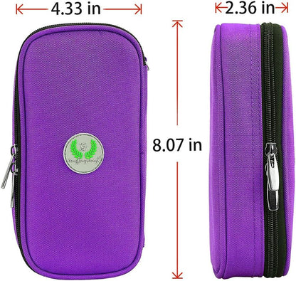 Insulin Vials Cooler Travel Case - TSA Approved Diabetic Med & peptide Vial Cooling Bag with Protective Ice Brick, Refrigerated Diabetes Supplies Organizer, Small Bottle Carrying Storage