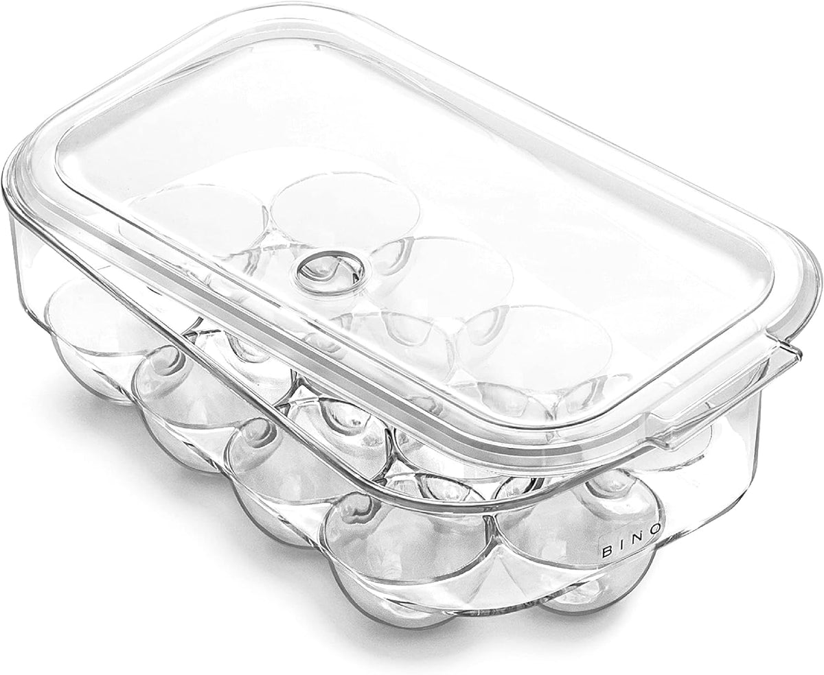 Plastic Egg Container for Refrigerator - Clear, 21 Count, Sturdy, Durable