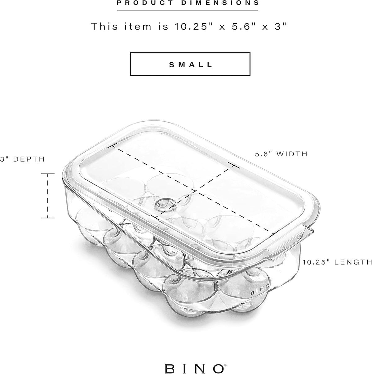 Plastic Egg Container for Refrigerator - Clear, 21 Count, Sturdy, Durable