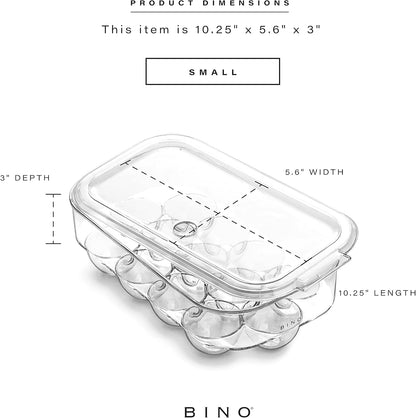 Plastic Egg Container for Refrigerator - Clear, 21 Count, Sturdy, Durable