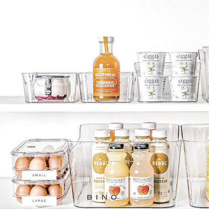 Plastic Egg Container for Refrigerator - Clear, 21 Count, Sturdy, Durable