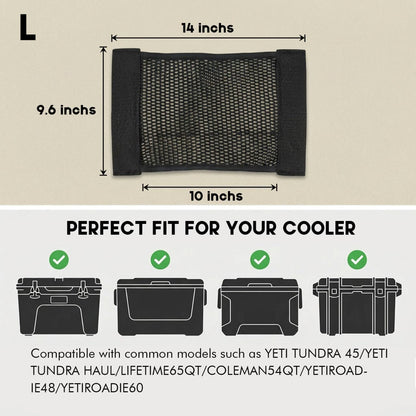 Cooler Net for Dry Storage & Organization - Compatible with YETI, RTIC, Ninja, Igloo, Coleman Hard Coolers - Ideal for Camping, Hiking, Fishing
