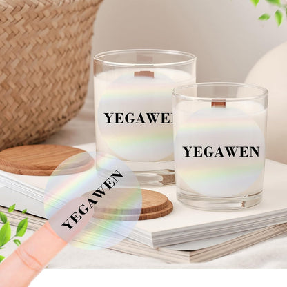 2" Round Transparent Thermal Label Stickers, Holographic Clear Self-Adhesive Direct Thermal Labels, Perforation Line Design& Waterproof- 300 Sheets