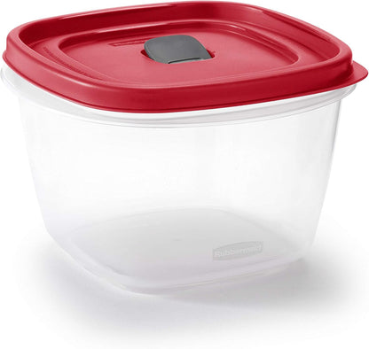 EasyFindLids Food Storage and Organization Containers, 3-Pack, Racer Red, BPA-Free, Microwave & Dishwasher Safe