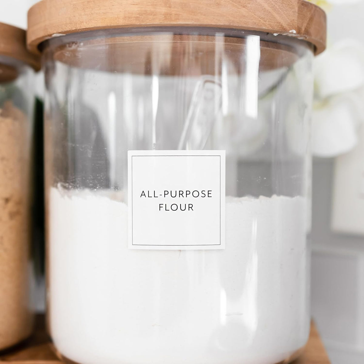 Minimalist Pantry Labels, 180 Waterproof Vinyl Stickers for Food Containers - Kitchen Labels for Organizing Storage Bins, Jars, Kitchen