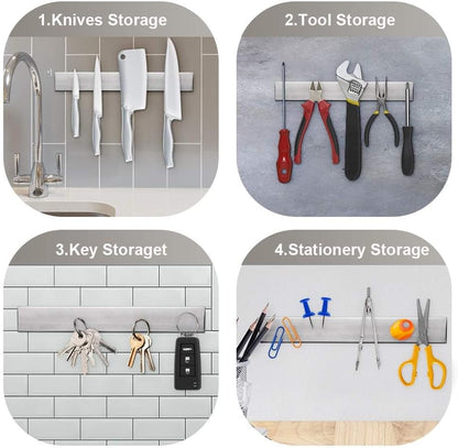 12 Inch Magnetic Knife Holder for Wall, Stainless Steel Knife Strip