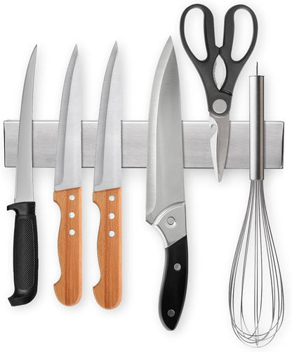 12 Inch Magnetic Knife Holder for Wall, Stainless Steel Knife Strip